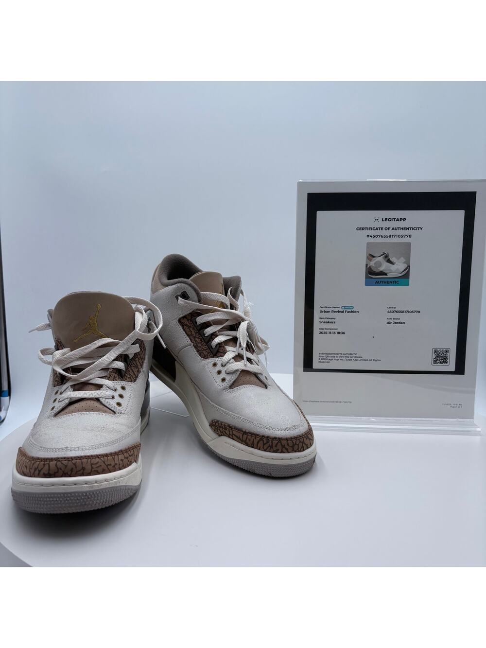 Nike Air Jordan 3 Retro Palomino (CT8532-102) Authenticated